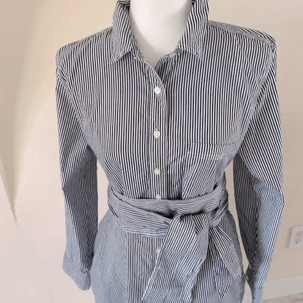 J. Crew Striped Long Sleeve Dress